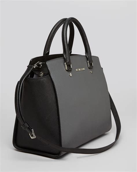 michael kors selma large tz satchel black|michael kors selma bag.